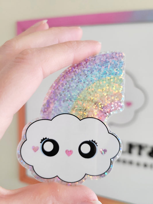 Cream Fluffs Vinyl Stickers