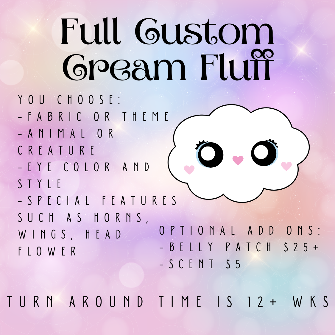 Custom Cream Fluff Reserved for SEK