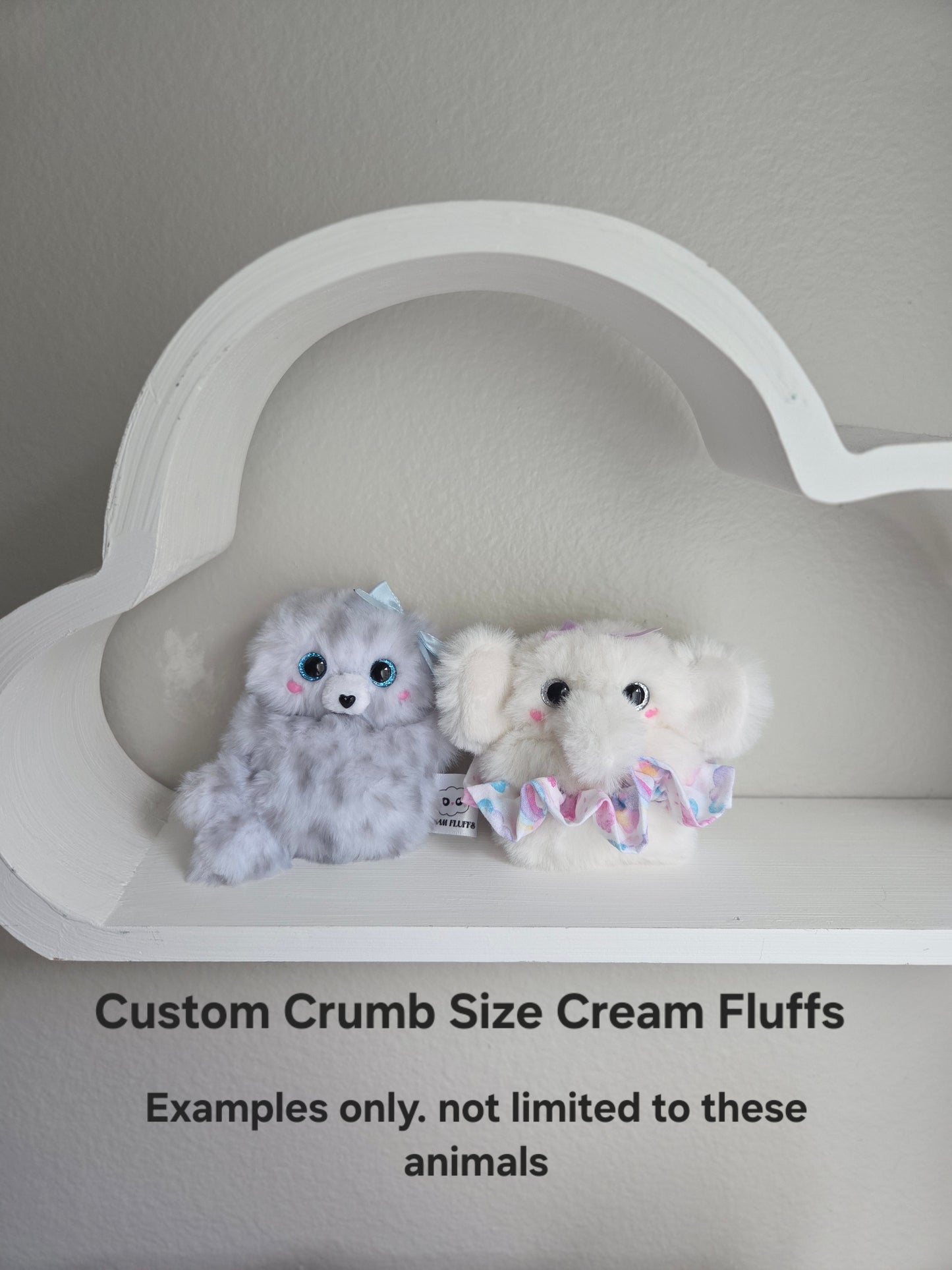 Crumb Size Cream Fluffs