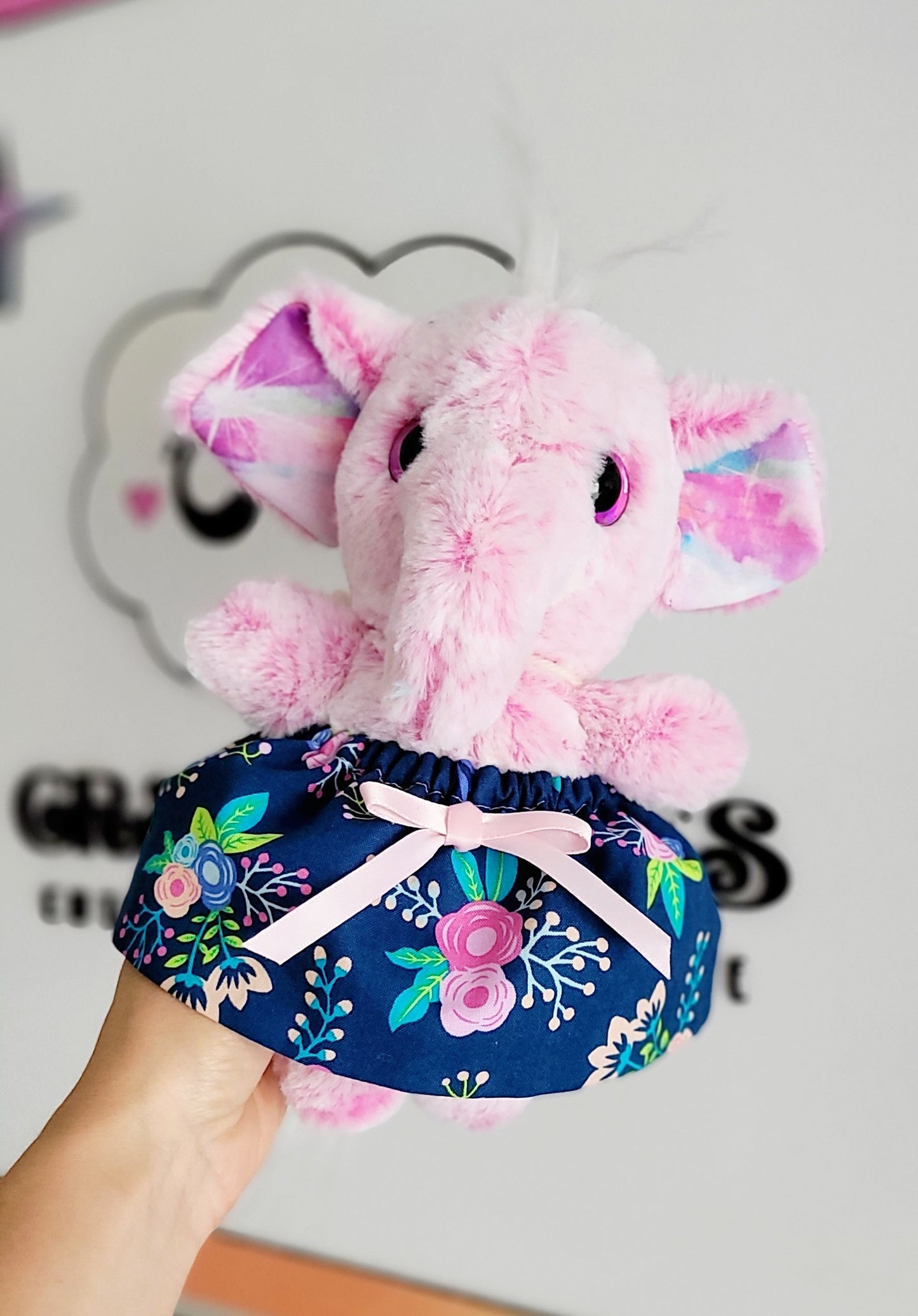 Mini reversible plush skirt