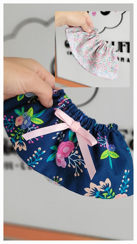 Mini reversible plush skirt